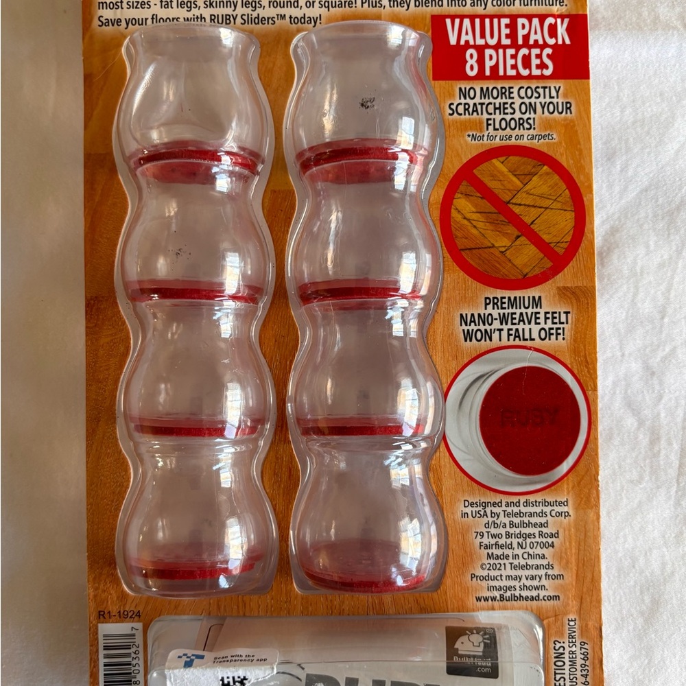 Ruby Sliders Furniture Leg Protectors - Picture 2 of 6